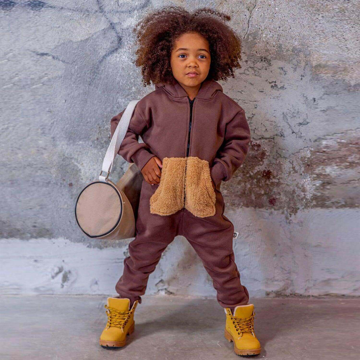 Baby Overall aus Baumwolle - Braun - Cheeky Nomads