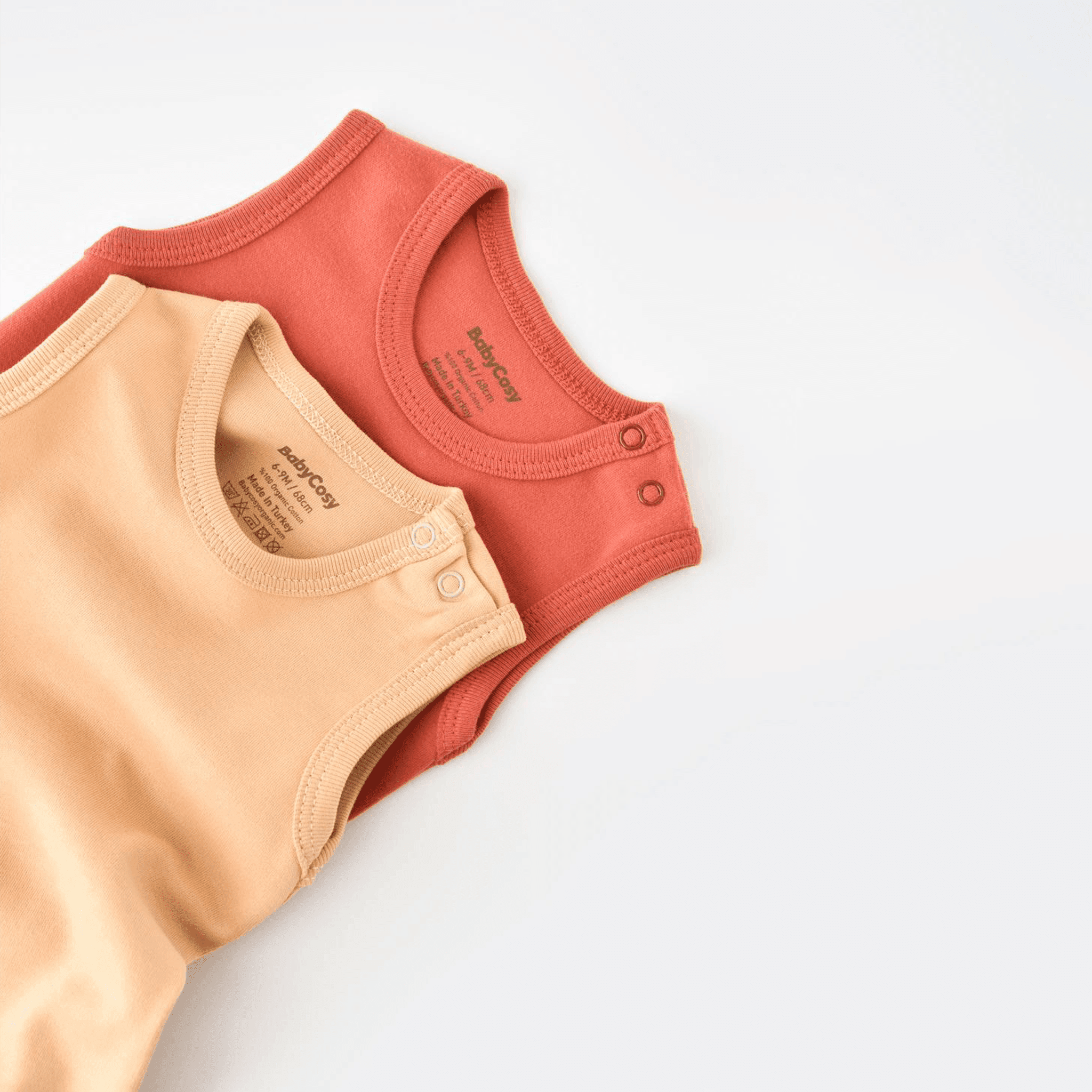 Body aus Bio-Baumwolle – 2er-Pack- Cinnamon/Mustard - Cheeky Nomads