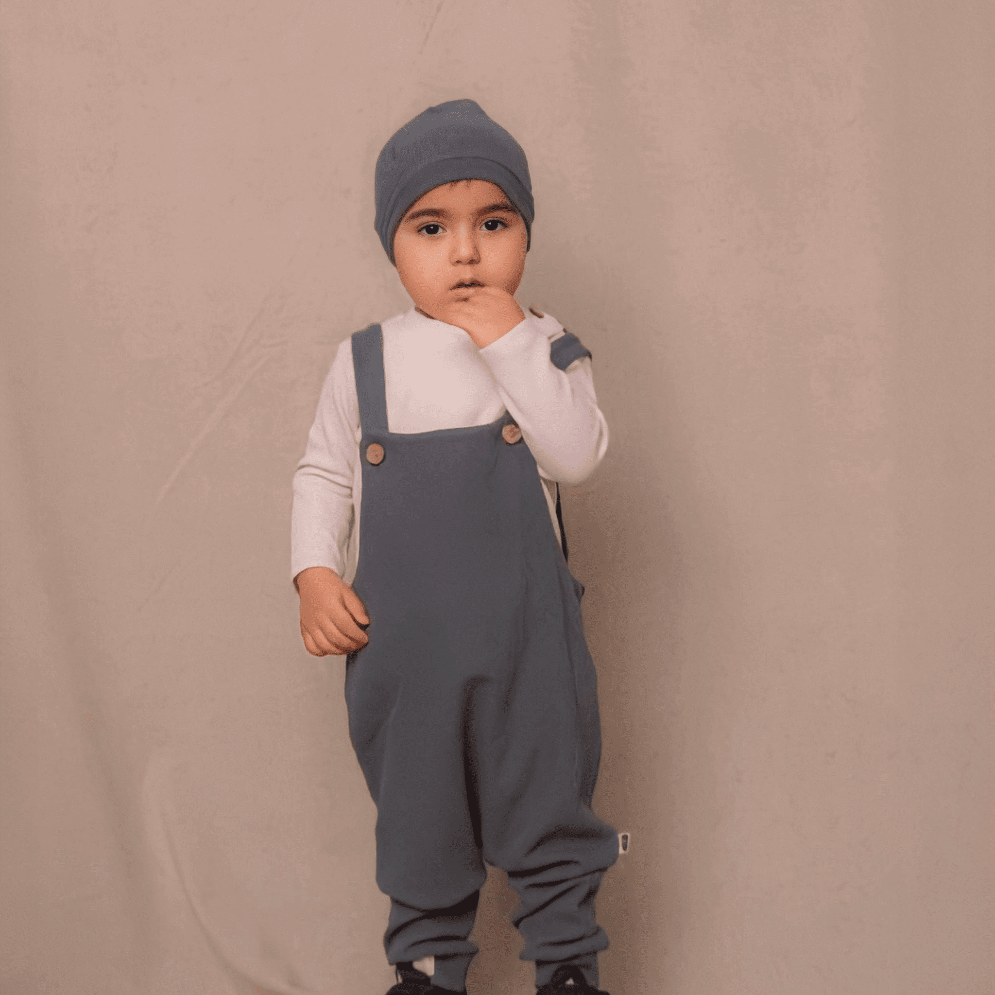 Tuta + maglione + cappello Natural Waffle - Set di 3 - Petrolio