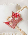 Rosa Katzenmaske mit Pailletten