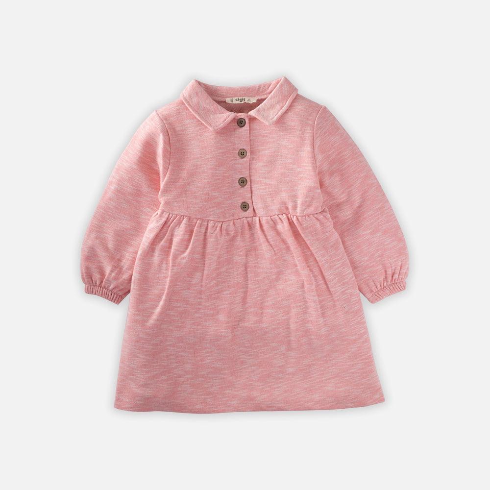 Pink Melange Kleid aus Baumwolle - Cheeky Nomads