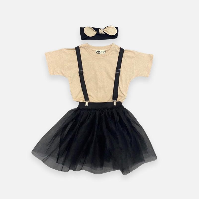 Latzrock + T-Shirt im Set - Beige - Cheeky Nomads