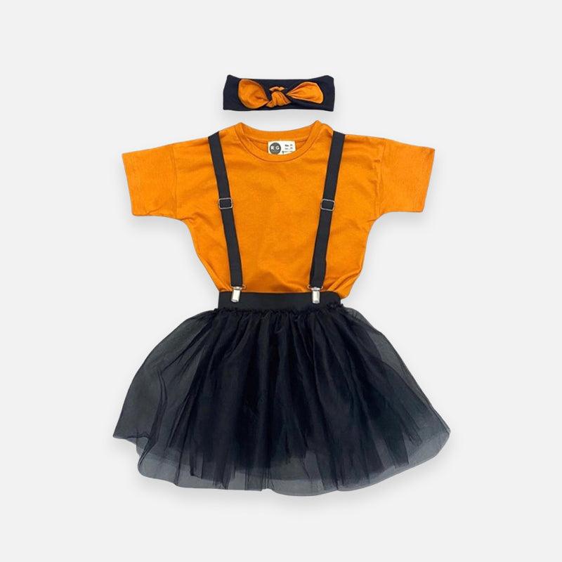 Latzrock + T-Shirt im Set - Orange - Cheeky Nomads