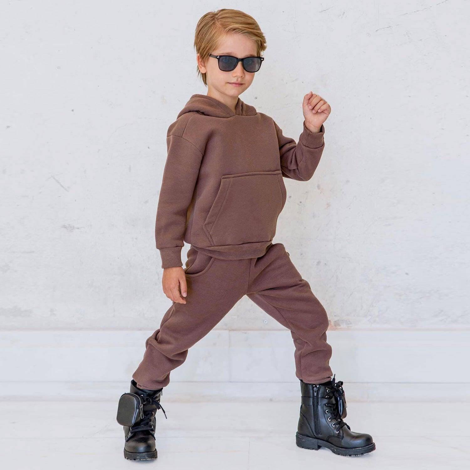 3-Thread-Fleece Trainingsanzug - Braun - Cheeky Nomads