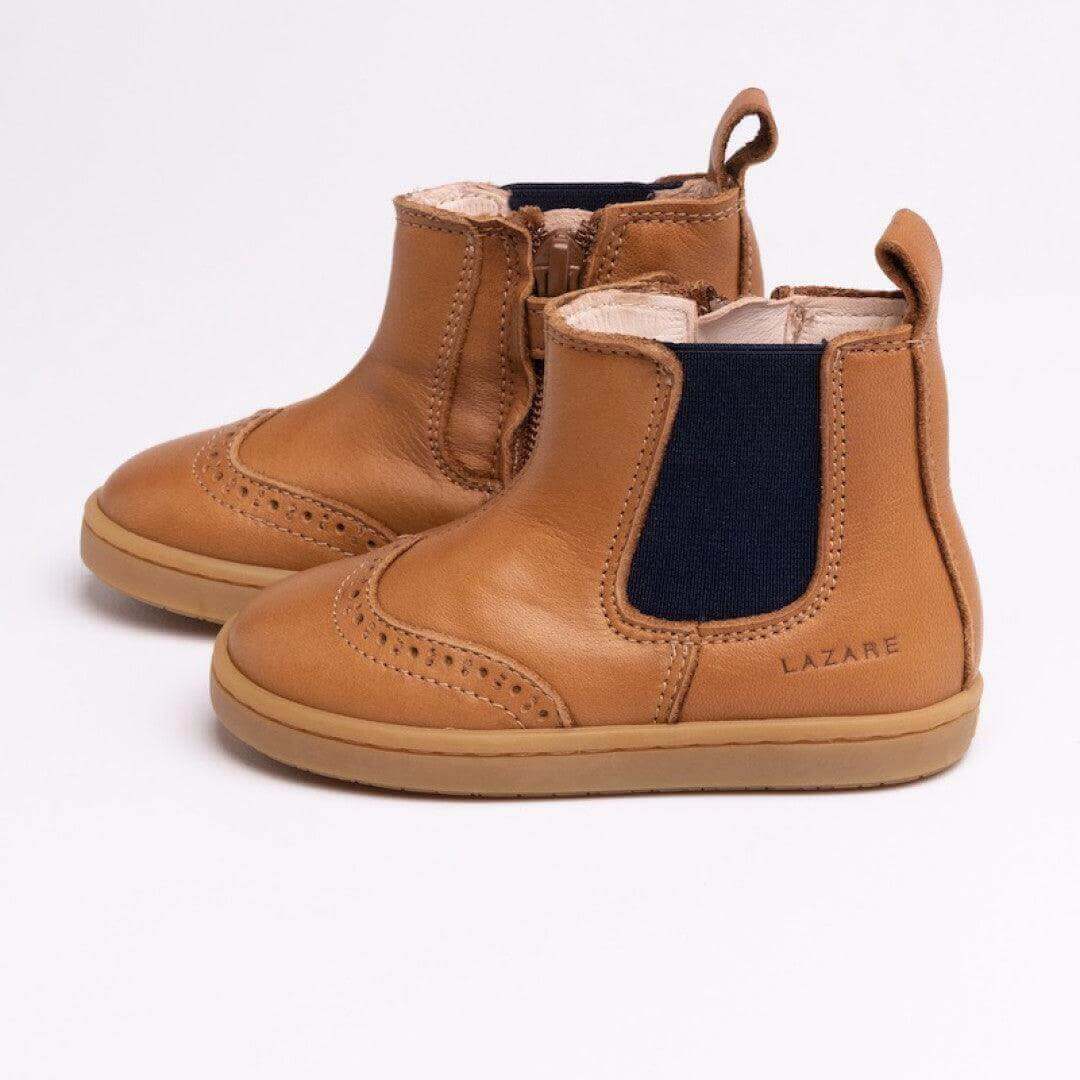 Axelle Elastische Lauflernschuhe in Braun / Marine