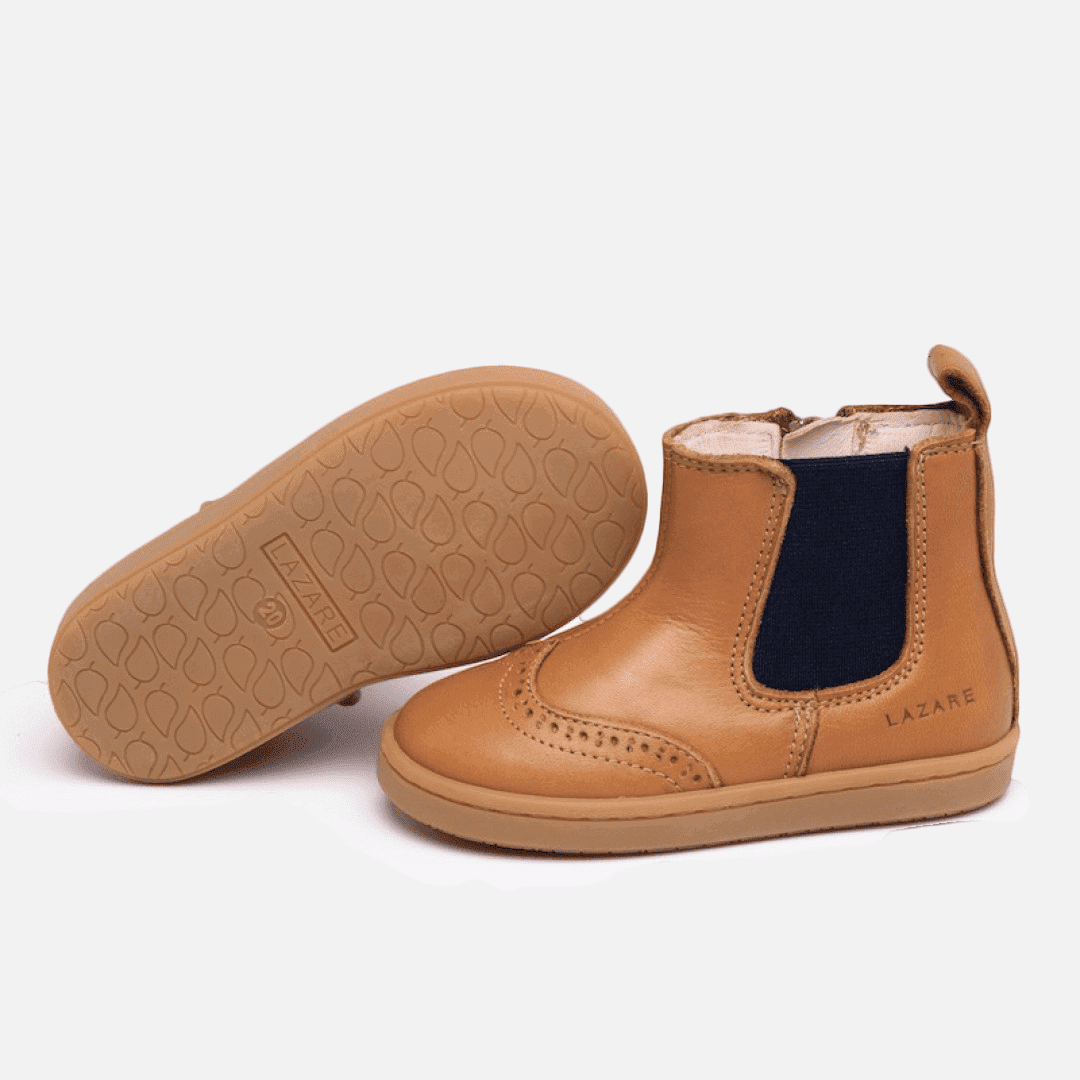 Axelle Lauflernschuhe Braun - Marine Elastisch - Unten