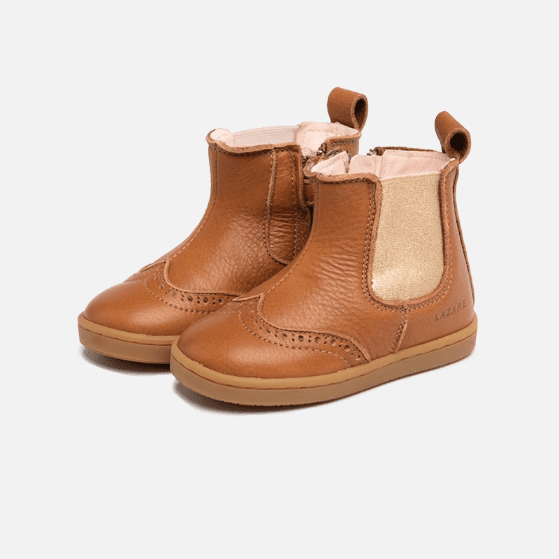 Axelle Lauflernschuhe Braun/Gold - Cheeky Nomads