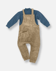 2-teilges Set Overall mit Pulli in Beige
