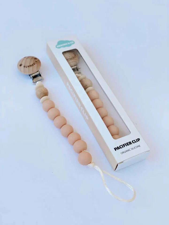 Bio Beiss -Schnullerkette - Spring Peach Edition - Cheeky Nomads