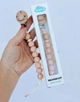 Bio Beiss -Schnullerkette - Spring Peach Edition