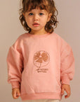Fruit Embroidered Sweatshirt- Powder - Cheeky Nomads