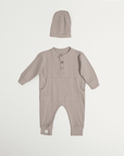 2teiliges Babyset -Natural Overall und Mütze in Beige