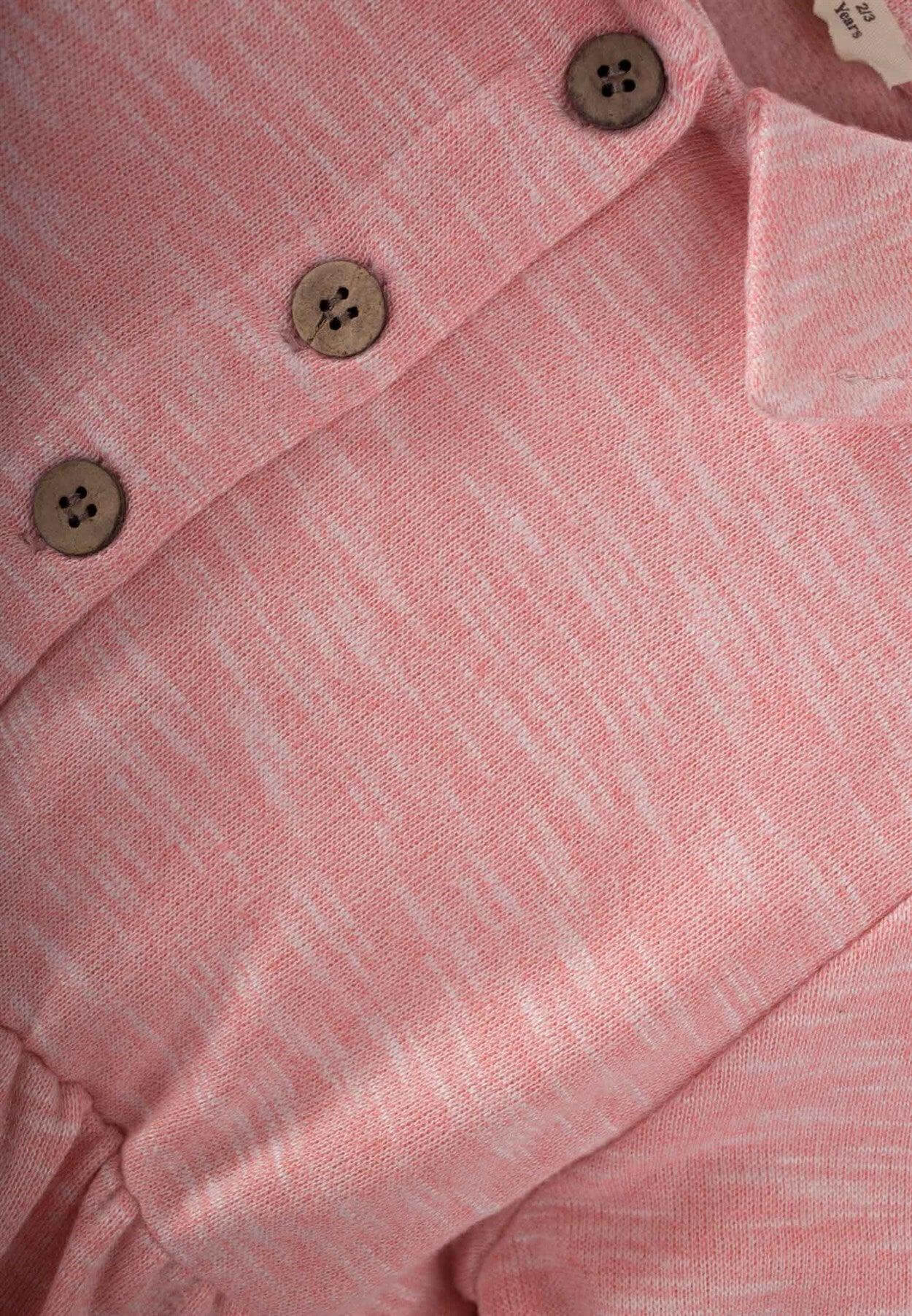 Pink Melange Kleid aus Baumwolle - Cheeky Nomads