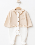 Baby Strick Overall mit Hasenstickerei aus Baumwolle