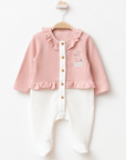 Baby Strick Overall mit Hasenstickerei aus Baumwolle