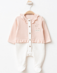 Baby Strick Overall mit Hasenstickerei aus Baumwolle