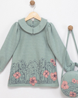 Kleid mit Tasche aus Baumwolle 2-teiliges Set