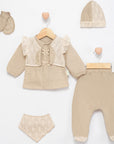 Baby Musslin 5-teiliges Set mit Spitze