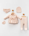 5-teiliges Neugeborenen-Set für Mädchen mit Schleifen-Details