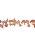 12-piece Set of Wooden Animals