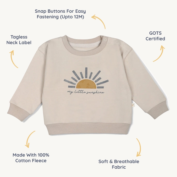 Sweatshirt aus Bio-Fleece - My Little Sunshine