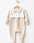Baby Winter-Overall für Mädchen – Strick mit Bärenstickerei