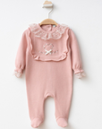 Baby Overall Mädchen mit Herz-Stickerei & Guipure