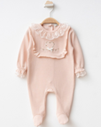 Baby Overall Mädchen mit Herz-Stickerei & Guipure