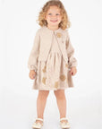 2-teiliges Mädchen Set Besticktes Kleid mit passender Jacke
