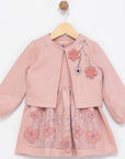 2-teiliges Mädchen Set Besticktes Kleid mit passender Jacke