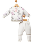 2-teiliges Baby Set – Langarmoberteil & Hose mit Hasenmotiv