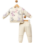 2-teiliges Baby Set – Langarmoberteil & Hose mit Hasenmotiv