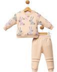 2-teiliges Baby Set – Langarmoberteil & Hose mit Hasenmotiv