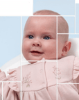 Baby Overall mit Fuß & Stickerei aus Baumwolle