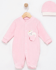 Baby Overall Set aus Baumwolle Velvet Sleepy Cat