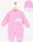 Baby Overall Set aus Baumwolle Velvet Sleepy Cat
