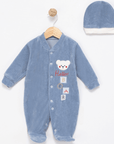 HELLO BABY Overall Set aus Baumwolle Velvet