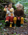 Bottes en Caoutchouc enfant avec doublure intérieure - Pommes Rouges