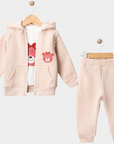 Baby Teddy Set – 3-teiliges Outfit für Mädchen mit niedlichen Details