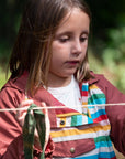 Waterproof kids rain jacket made from recycled material