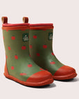 Bottes en Caoutchouc enfant avec doublure intérieure - Pommes Rouges