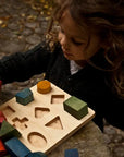 Plateau de jeu de puzzle en bois Montessori