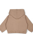 Veste à capuche en polaire bio - taupe