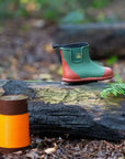 Bottines hautes en caoutchouc avec doublure color block