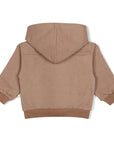 Sweat à capuche en polaire Bio Henley - Taupe