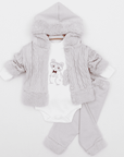 Baby 3-teiliges Set aus natürlicher Baumwolle