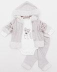 Baby 3-teiliges Set aus natürlicher Baumwolle