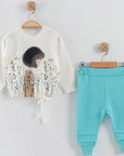 2-teiliges Mädchen Outfit aus Baumwolle