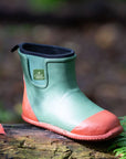 Bottines hautes en caoutchouc avec doublure color block