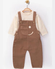 2-teiliges Baby Outfit – Latzhose & Langarmshirt aus Baumwolle